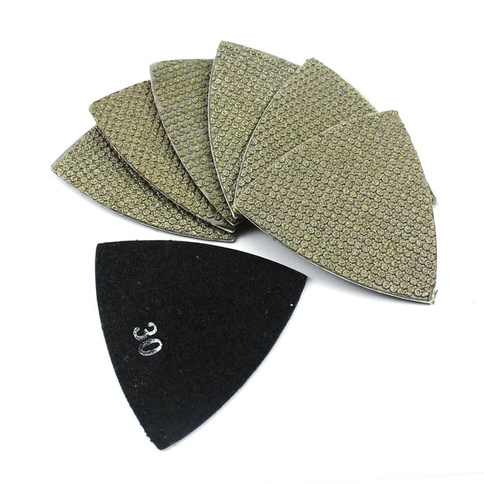 Triangular Electroplated Diamond Polishing Pads