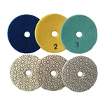 4 inch 3 steps sunflower shape diamond polishing pads