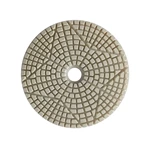 4 inch white stone polishing pads with 4-pointed star pattern