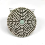 4 inch white stone polishing pads with 4-pointed star pattern