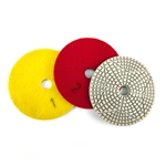 4 inch white stone polishing pads with 4-pointed star pattern