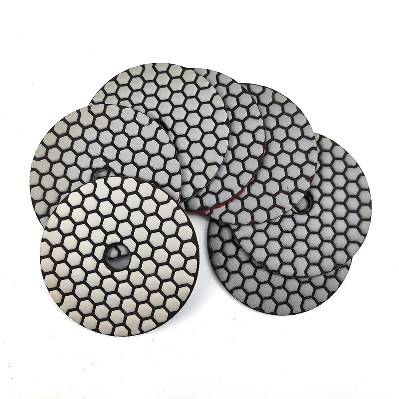 Hexagonal Dry Diamond Polishing Pads For Granite Marble Stones