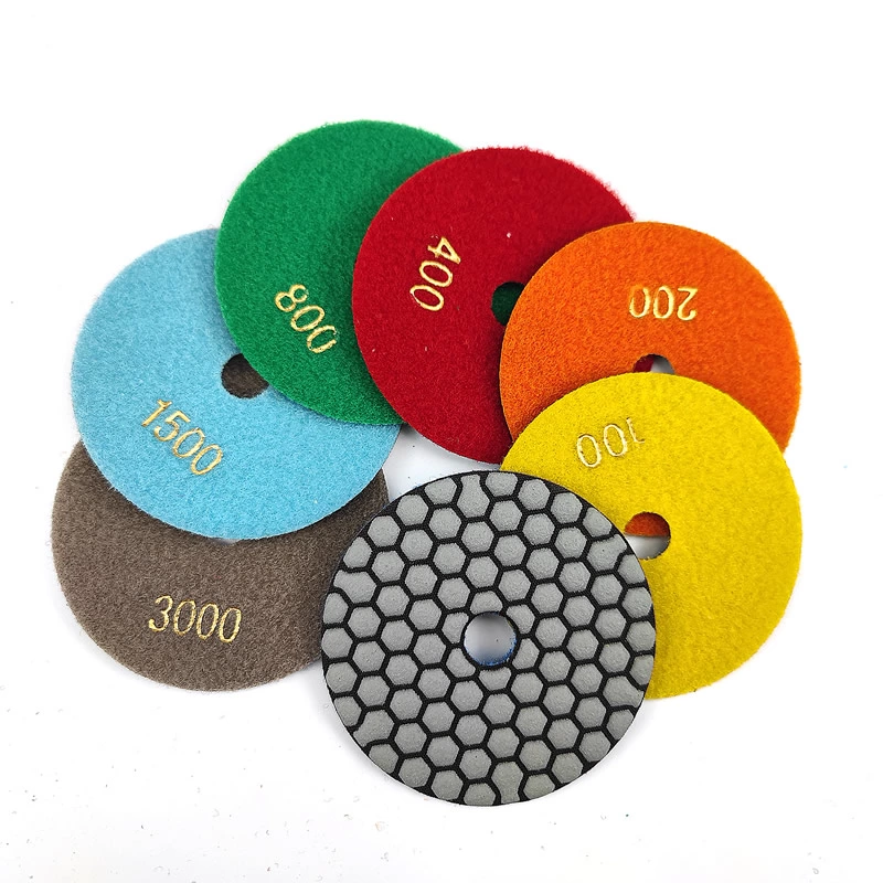 Hexagonal Dry Diamond Polishing Pads For Granite Marble Stones