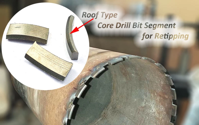 Roof Type Core Drill Bit Segments