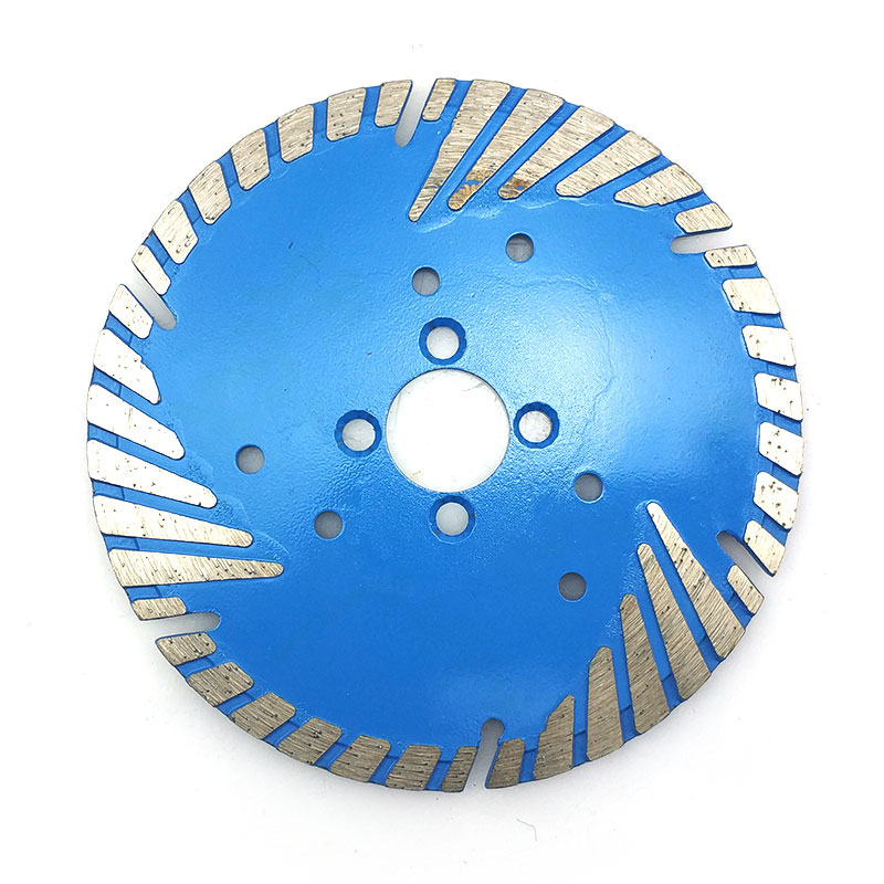 Hoja de sierra circular Turbo Diamond de 5" para corte húmedo y seco de granito y hormigón